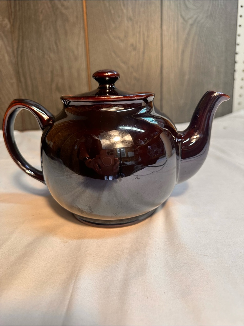 Vintage Sadler England Brown Glazed Ceramic Teapot Mid Century Tea Pot